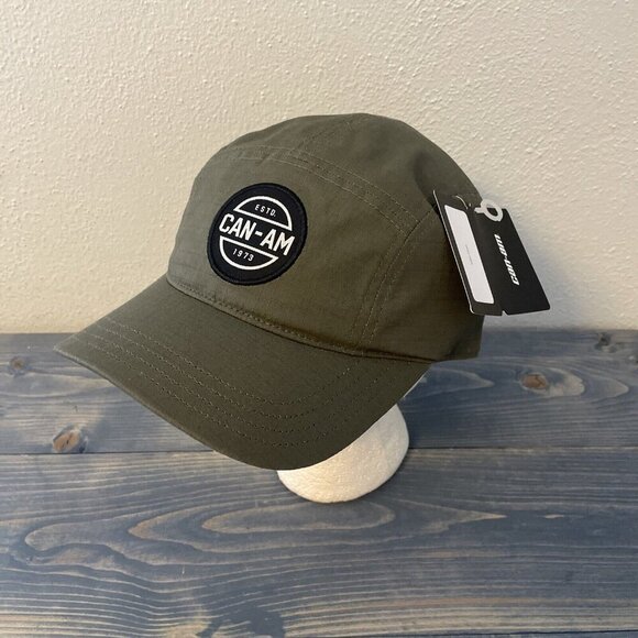 Can-Am Racing Army Green 5-Panel Snapback Cap - NOS (HT4) - Picture 1 of 8